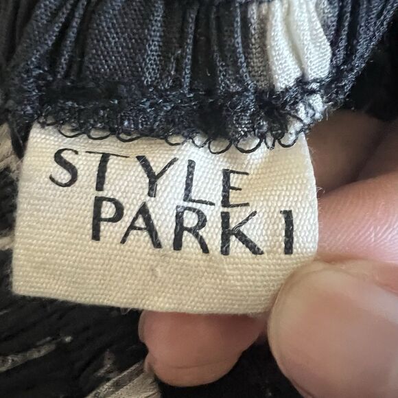 Style Park 1 Women Tie Dye Harem Style Jogger Pants One Size Boho Wide Leg Black - Picture 6 of 12